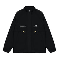 New Balance Alphabet Pattern Solid Color Jacket Black AMJ13362-BK