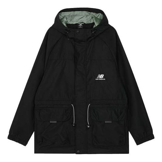 New Balance Men's New Balance Casual Sports Solid Color Hooded Jacket Black AMJ13360-BK