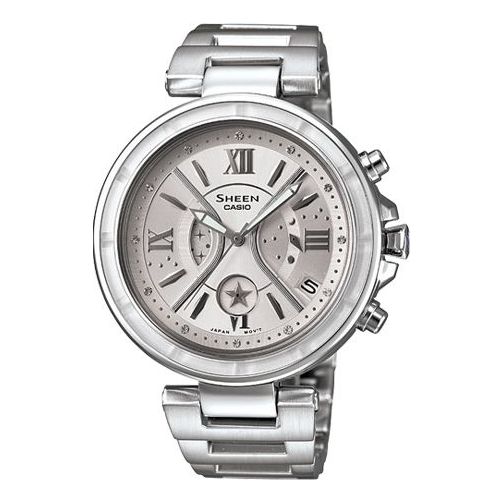 CASIO SHEEN Waterproof Stainless Steel Strap White Analog SHE-5515D-7A