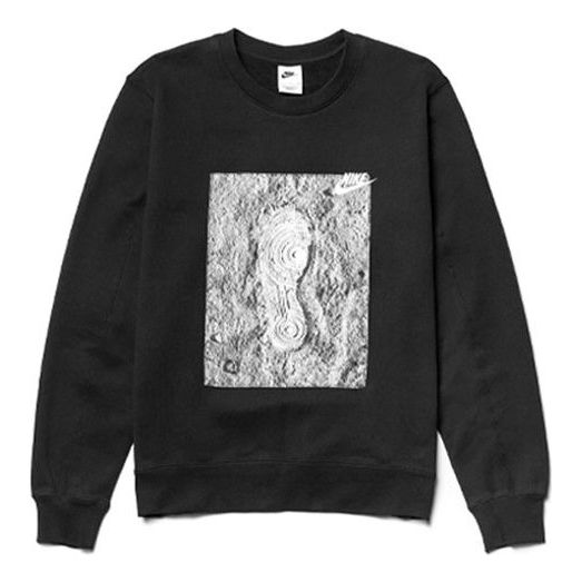 Men's Nike Funny Printing Sports Pullover Round Neck Black DD6059-010