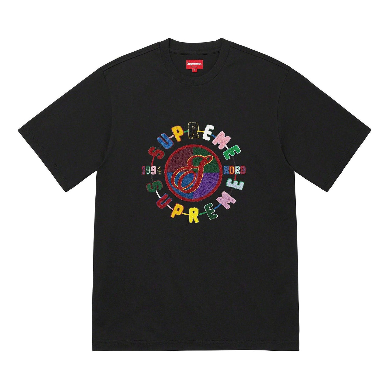 Supreme Chenille Crest S/S T-Shirt 'Black' SUP-SS23-072