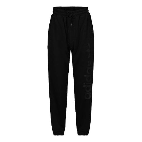 adidas originals Solid Color Sports Long Pants Black DH3874