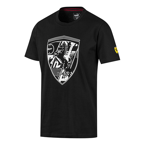 PUMA Ferrari Racing Series Printing Short Sleeve Black 595433-02
