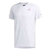 adidas Run It Tee M Logo Training Sports Short Sleeve White ED9292