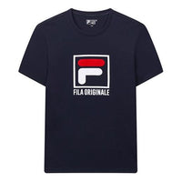 FILA Alphabet Printing Casual Sports Round Neck Short Sleeve Blue F61M028124F-NV