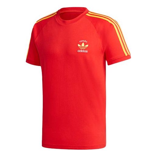 adidas originals MENS 3-S Sports Short Sleeve Pink/Red GP1919