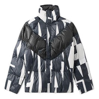 Nike Windproof Stay Warm Printing Stand Collar Down Jacket Black 928889-121