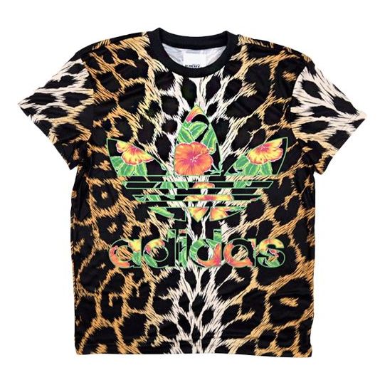 adidas originals Leopard print Printing Short Sleeve Leopard print F50871