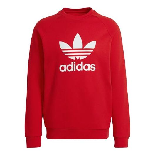 adidas Originals Adicolor Classics Trefoil Crewneck Sweatshirt 'Red White' HE9489