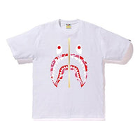 BAPE ABC SHARK TEE Pink Camouflage Unisex White BAPE19SS-012