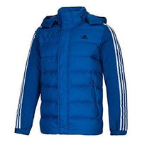 adidas Outdoor Sports hooded down Jacket Blue EJ0364