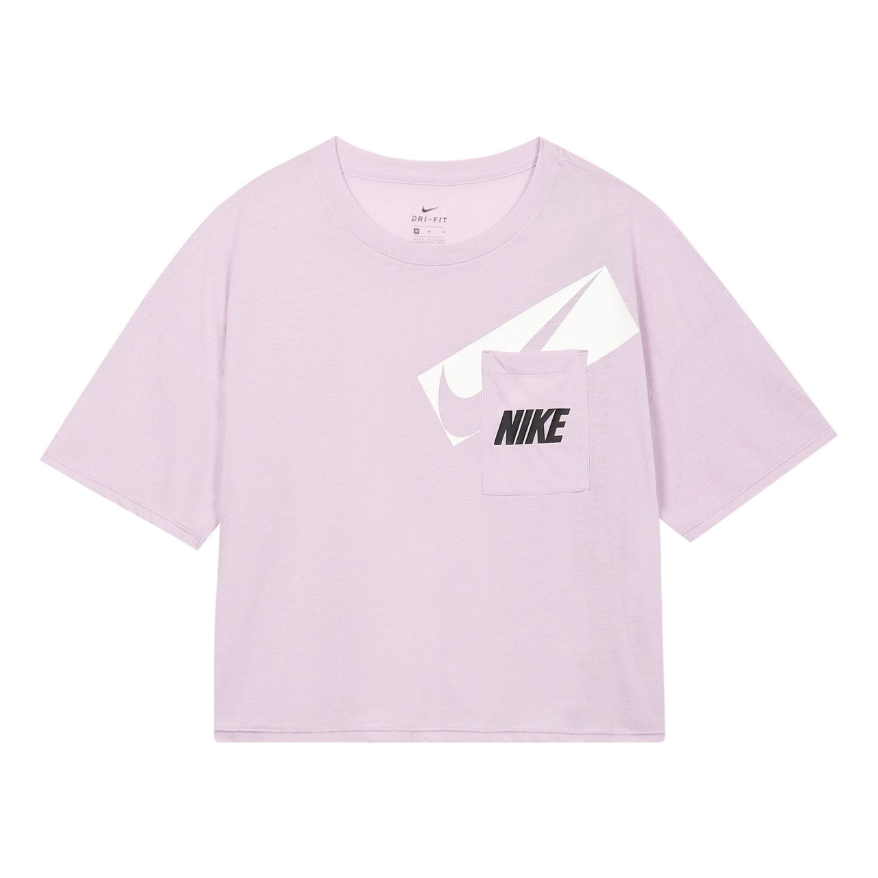 (WMNS) Nike Dri-fit Loose Round Neck Alphabet Short Sleeve Pink Red DC7190-576