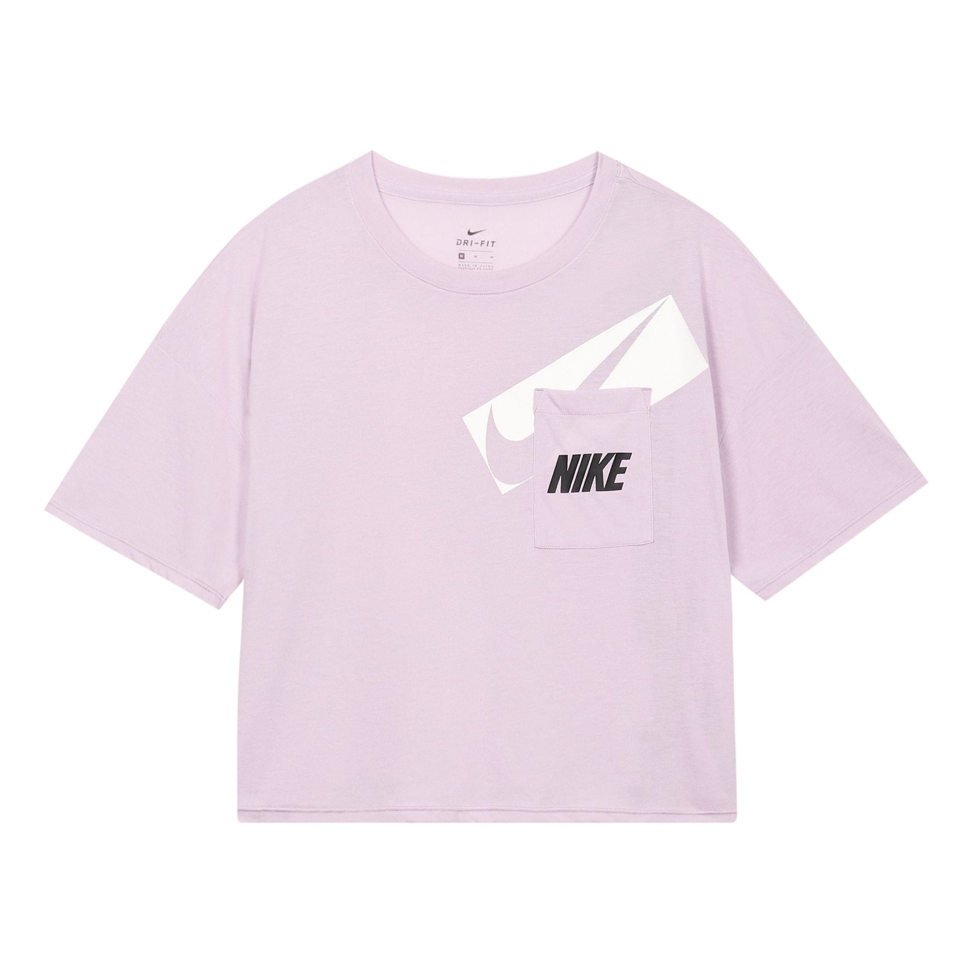 (WMNS) Nike Dri-fit Loose Round Neck Alphabet Short Sleeve Pink Red DC7190-576