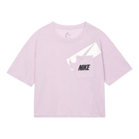 (WMNS) Nike Dri-fit Loose Round Neck Alphabet Short Sleeve Pink Red DC7190-576