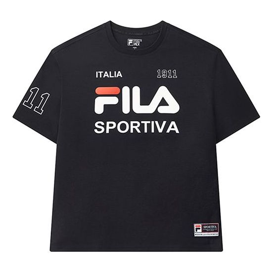 FILA Athleisure Casual Sports Loose Breathable Short Sleeve Blue F11M028147F-NV