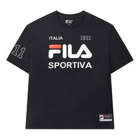 FILA Athleisure Casual Sports Loose Breathable Short Sleeve Blue F11M028147F-NV