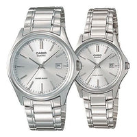 CASIO Couple Quartz Waterproof Unisex Silver Analog MTP-1183A-7A&LTP-1183A-7A