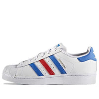 (GS) adidas originals Superstar J Sneakers White/Blue/Red BB0354