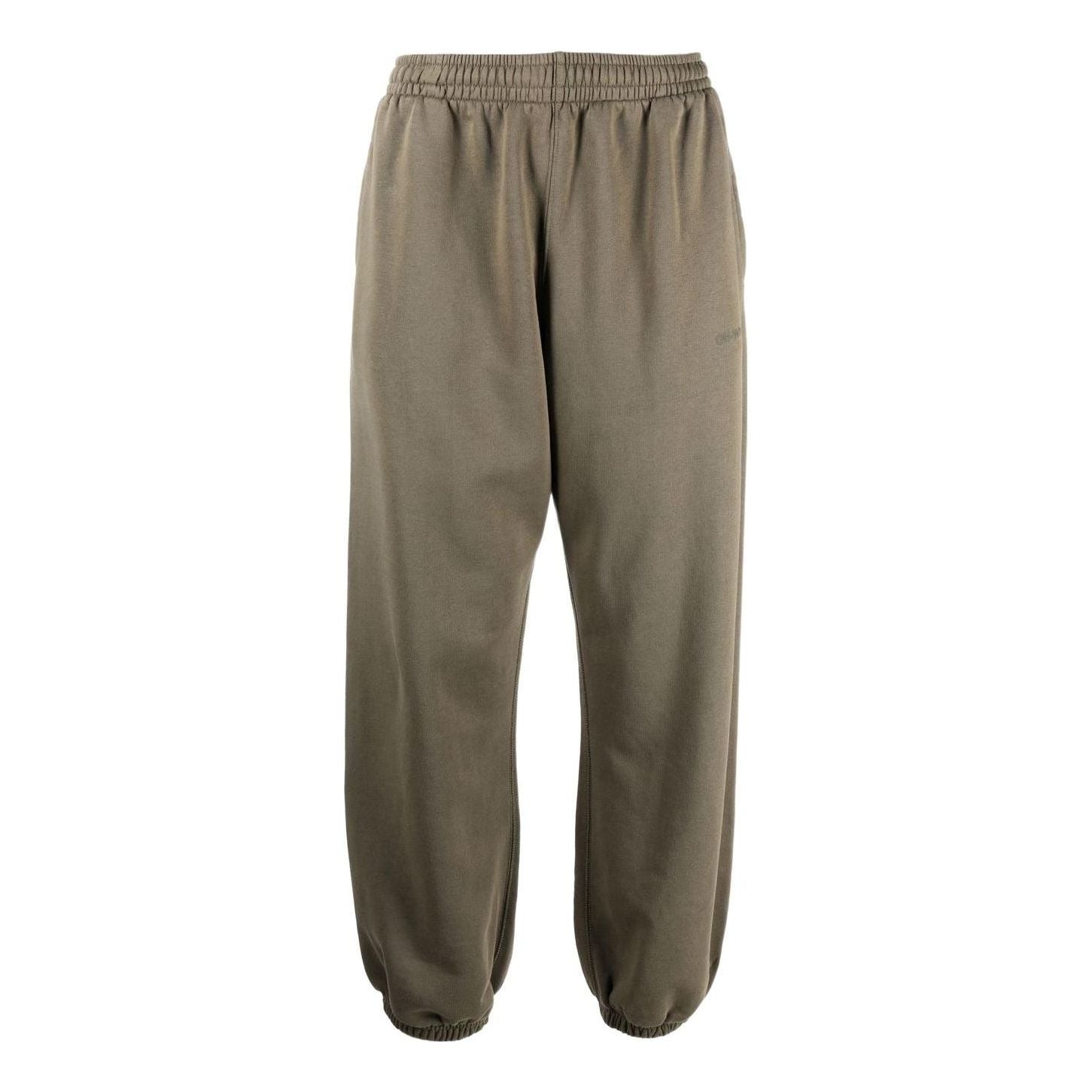 Men's Off-White SS22 Solid Color Loose Casual Long Pants/Trousers Green OMCH029S22FLE0065656