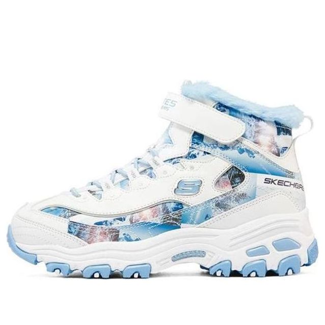 (GS) Skechers D'lites Boots 'White Blue' 302532L-WBL