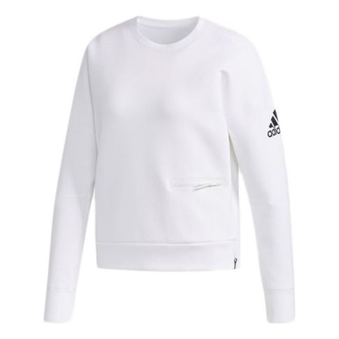 (WMNS) adidas Sports Stylish Pullover White FM9295