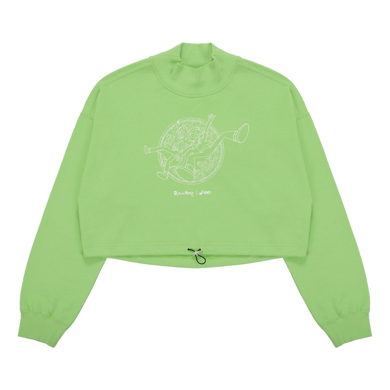 (WMNS) ASICS x Rick and Morty Crossover Retro Sports Half Turtleneck Pullover Light Green Hoodie 2202A038-300