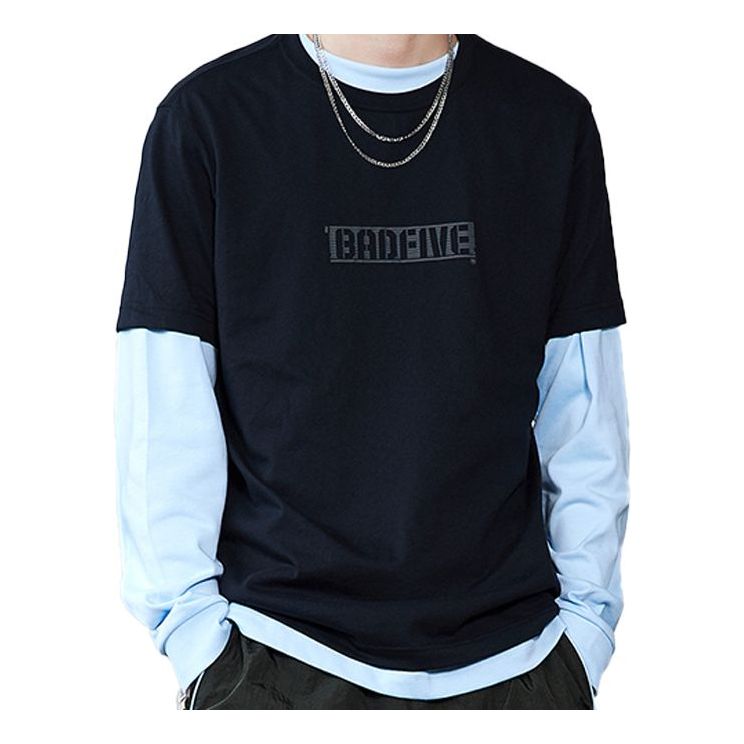 Li-Ning BADFIVE Basketball Series Alphabet Printing Round Neck Short Sleeve Black AHSQ227-5