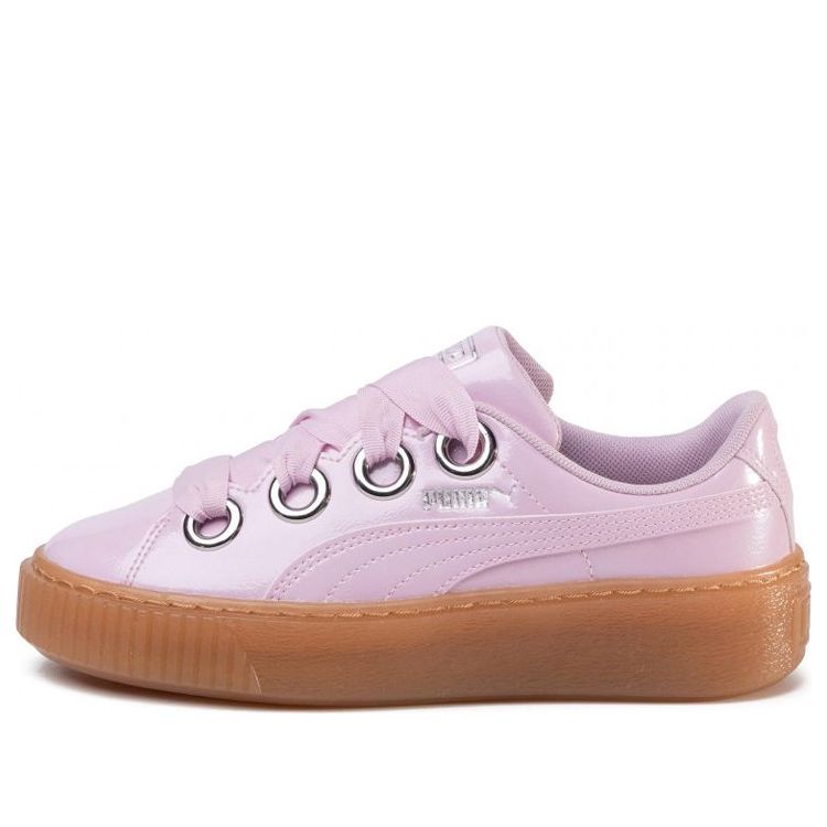 (WMNS) PUMA Basket Platform Kiss Leisure Board Shoes Pink 366822-03