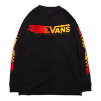 Vans Mens L/S Red Printing Round Neck Black VN0A3GNPJ8Z