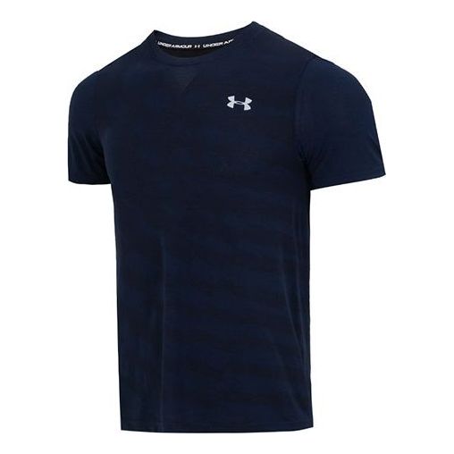 Under Armour Seamless Radial T-Shirt 'Dark Blue' 1370448-408