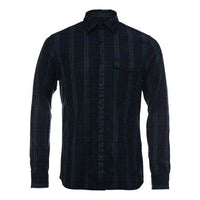 Men's Burberry Plaid Long Sleeves Shirt Blue Green Plaid 39475081