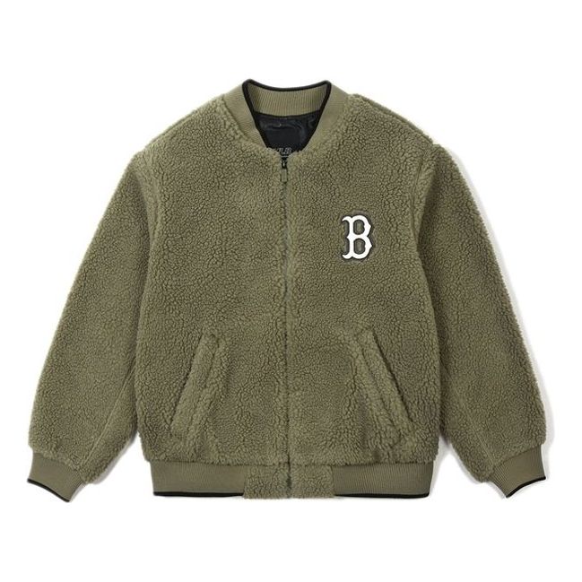 MLB Boston Red Sox lamb's wool Jacket Unisex Khaki 31JPF1061-43K