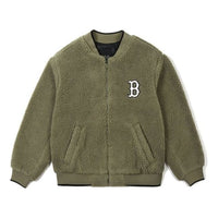 MLB Boston Red Sox lamb's wool Jacket Unisex Khaki 31JPF1061-43K