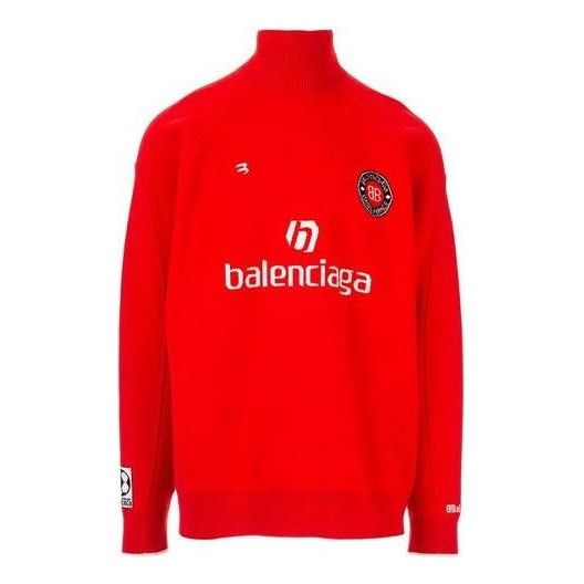 Balenciaga Soccer Knitted Jumper 'Red' 641799T41106540