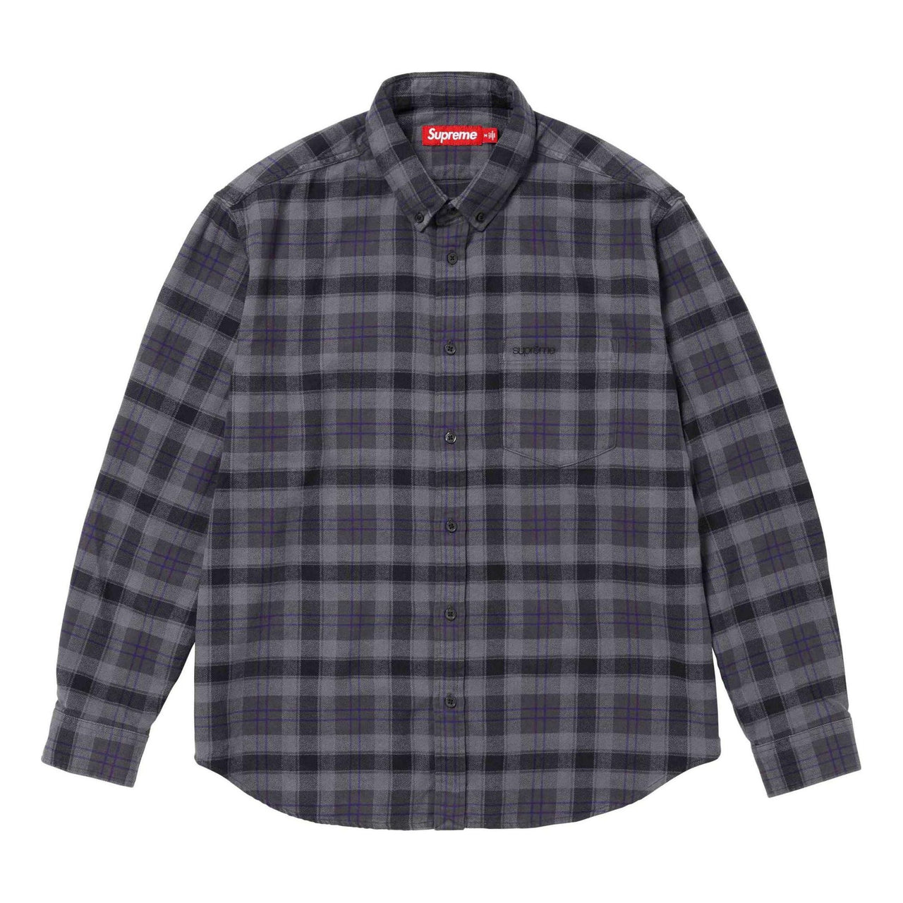 Supreme Plaid Flannel Shirt 'Black Grey' SUP-SS24-104