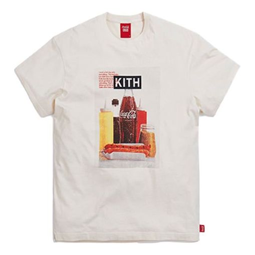 KITH x Coca Cola Crossover Hot Dog Vintage Short Sleeve Unisex White KH3878-104