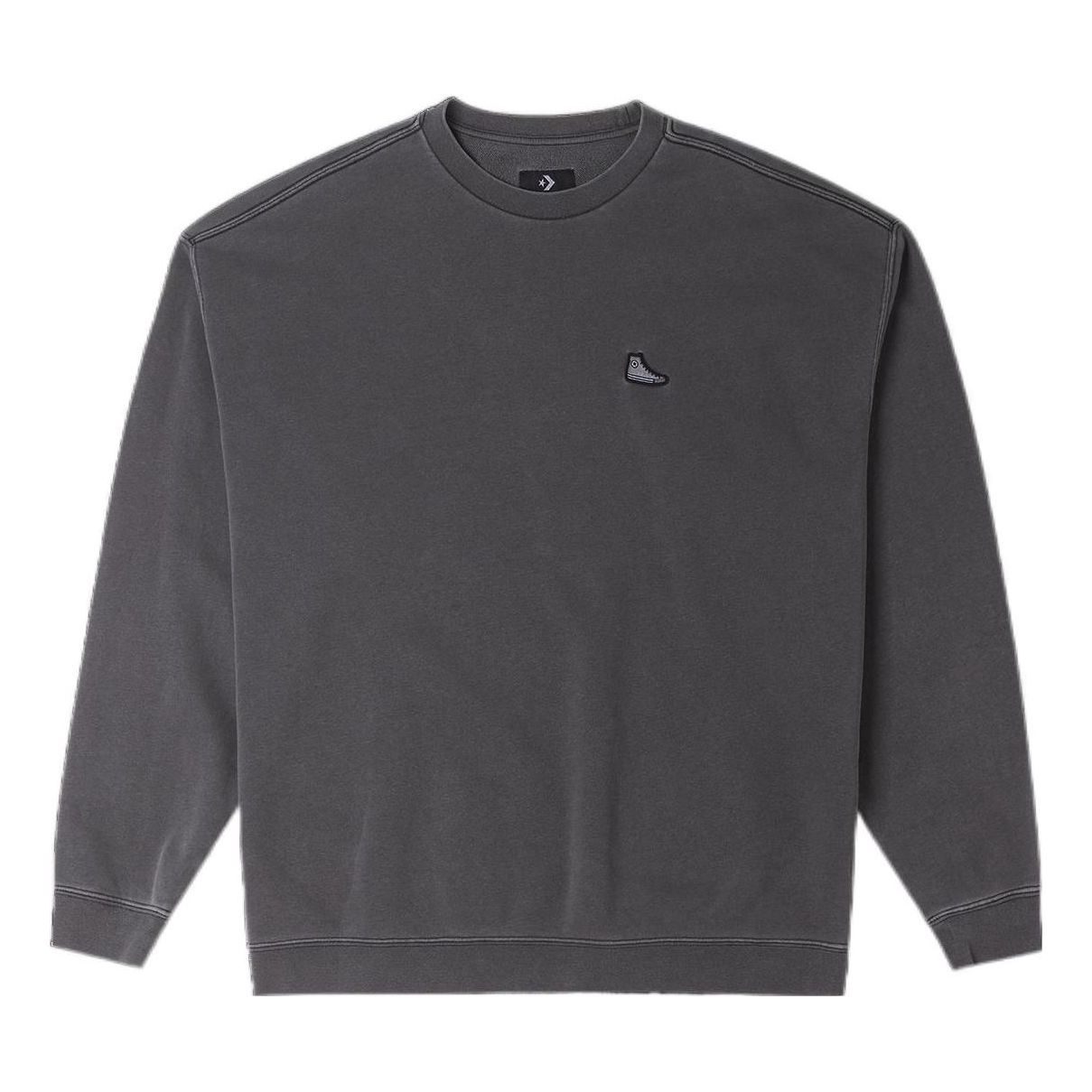 Converse Chuck Taylor Sneakers Patch Loose Fit Sweatshirt Asia Sizing 'Black' 10024866-A04