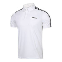 adidas D2m 3s Polo Logo Printing Sports Short Sleeve polo White DU1258