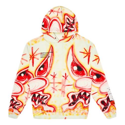 Men's HERON PRESTONKenny Scharf Crossover Red Eye Pattern Sports Yellow HMBB010F20JER0100130