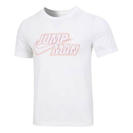 Men's Nike Minimalistic Alphabet Logo Printing Athleisure Casual Sports Short Sleeve White T-Shirt DN4430-100