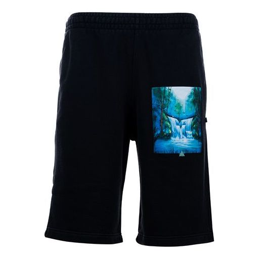 Off-White Painting Printing Casual Shorts Ordinary Version Black OMCI006E19E300151088