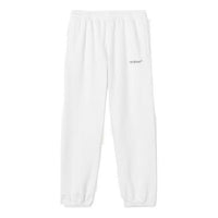 Men's Off-White FW22 Back Arrow Printing Elastic Waistband Bundle Feet Sports Pants/Trousers/Joggers White OMCH029S22FLE0010110