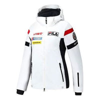 (WMNS) FILA Athletics Logo Jacket 'White Black' A11W246903F-WT