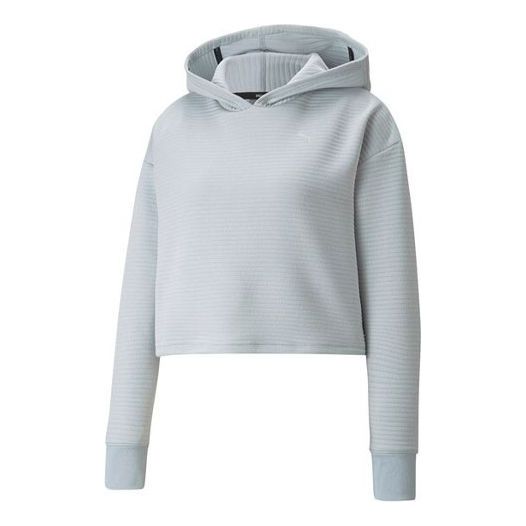 (WMNS) PUMA Studio Yoga Running Training Sports Hoodie Gray 520993-71