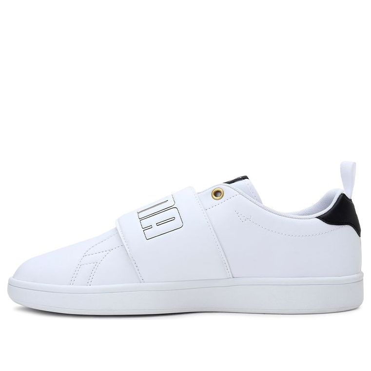 PUMA Smash Slip-On Bold Leisure Board Shoes Unisex White/Black 374900-02