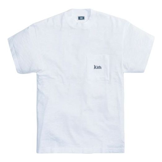 KITH Mock Neck JFK Pocket Tee 'White' KH3995-101
