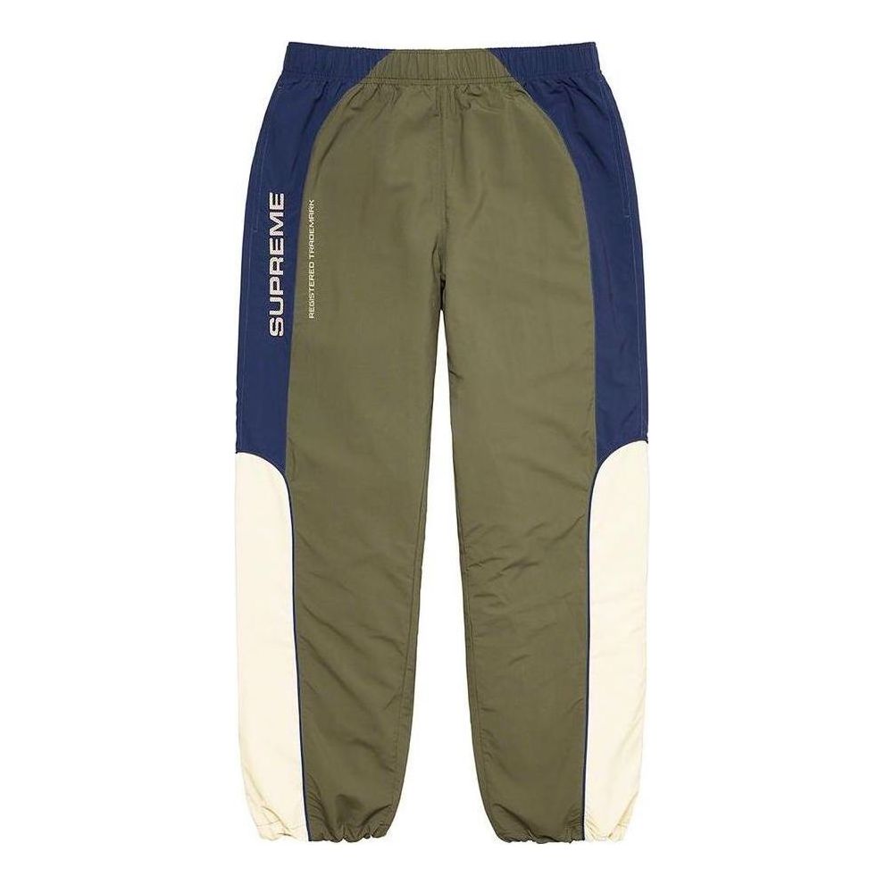 Supreme Paneled Track Pants 'Olive Green Blue White' SUP-FW22-731