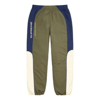 Supreme Paneled Track Pants 'Olive Green Blue White' SUP-FW22-731