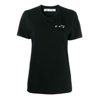 (WMNS) Off-White Logo Micro Mark Short Sleeve Slim Fit Version Black OWAA049E20JER0011001