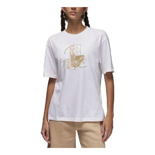 (WMNS) Air Jordan Graphic T-Shirt 'White' FD7244-100